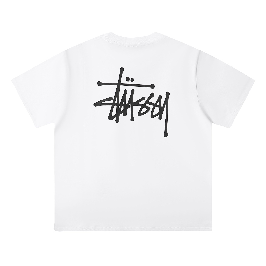Stussy 98 Stu New Print Short Sleeve : Black Apricot White S M L XL X204# - Image 6