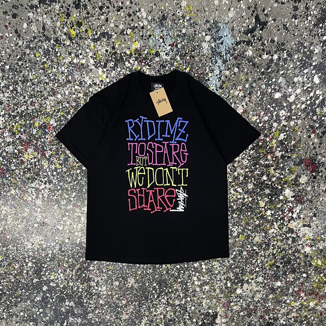 Stussy 108 Stu Color Print Short Sleeve T : White Black Dark Grey S Ｍ L XL XXL - Image 3