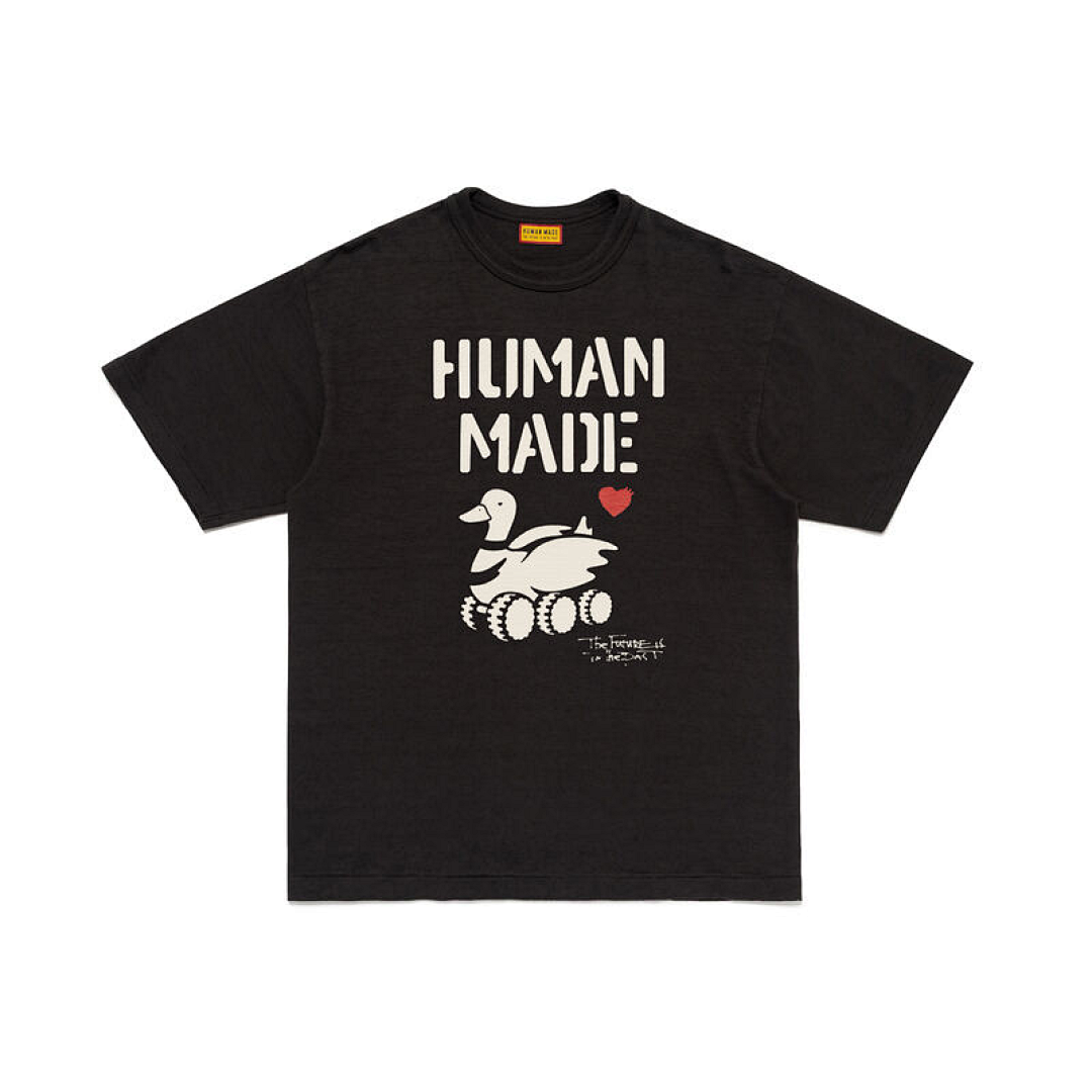 Human Made 118 HUMAN MADE SS26 GRAPHIC T-SHIRT LOGO Print Collar Top Short Sleeve T : Black White S M L