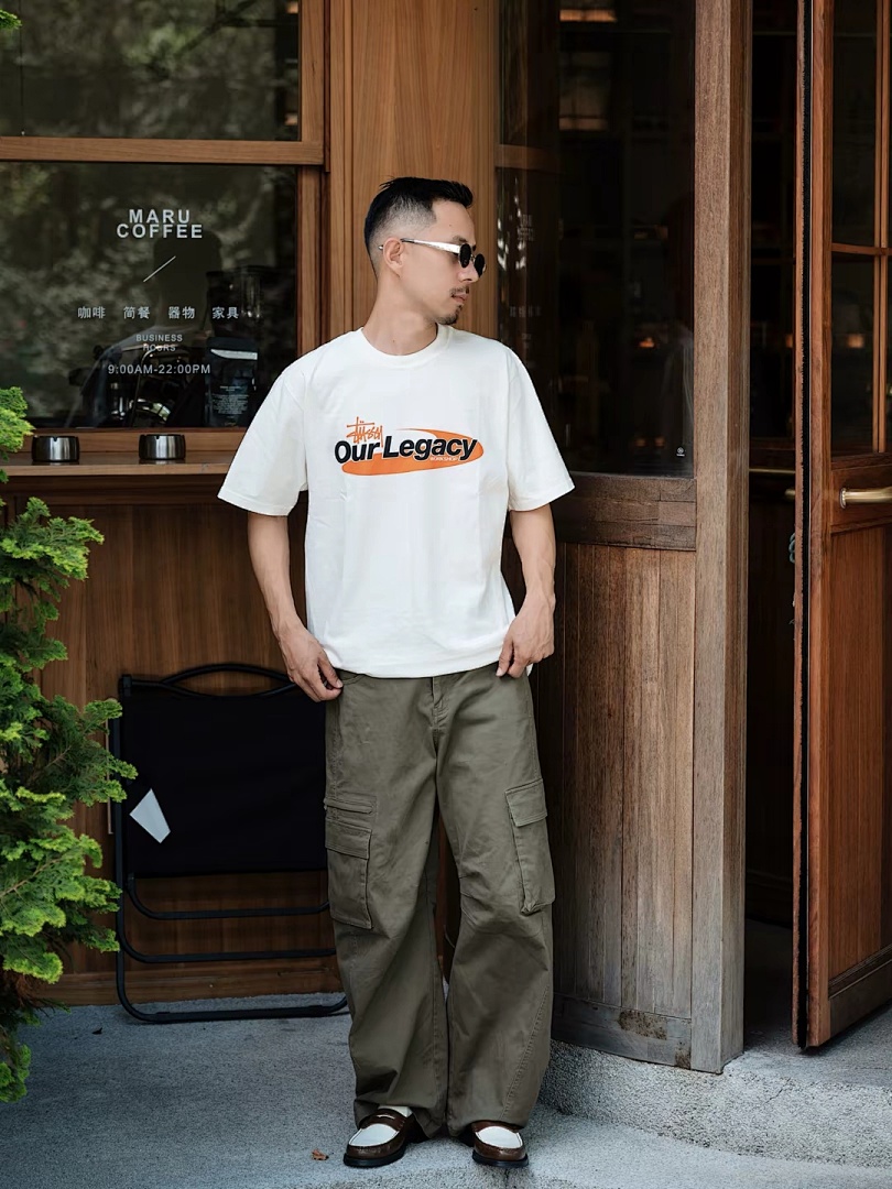 Stussy 128 STU SS25 OUR LEGACY TEE Collab T Print Short Sleeve Black Off White S-XL - Image 33