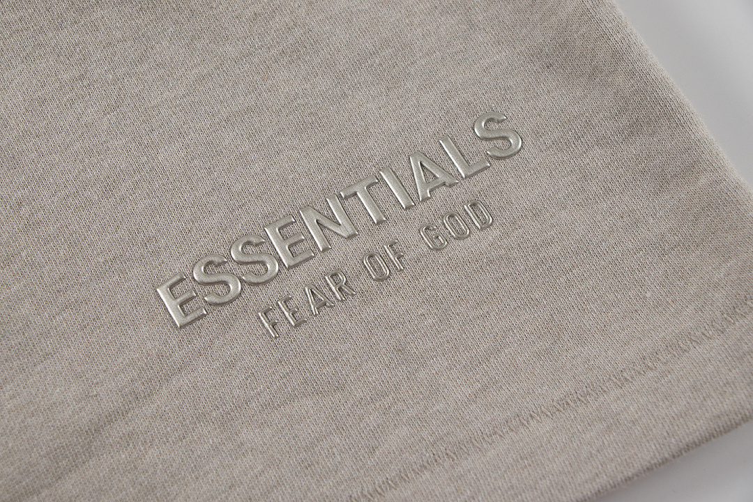 Essentials 148 Ess SS25 Classic Hoodie Label Print Short Silk Silver Gum Black Grey Brown Oatmeal XS-XL - Image 42
