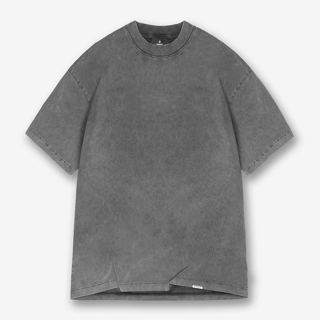 Represent 118 REPRESE Logo Embroidered Washed Short Sleeve T Sand Desert Yellow Black S-XL R3114# - Image 34