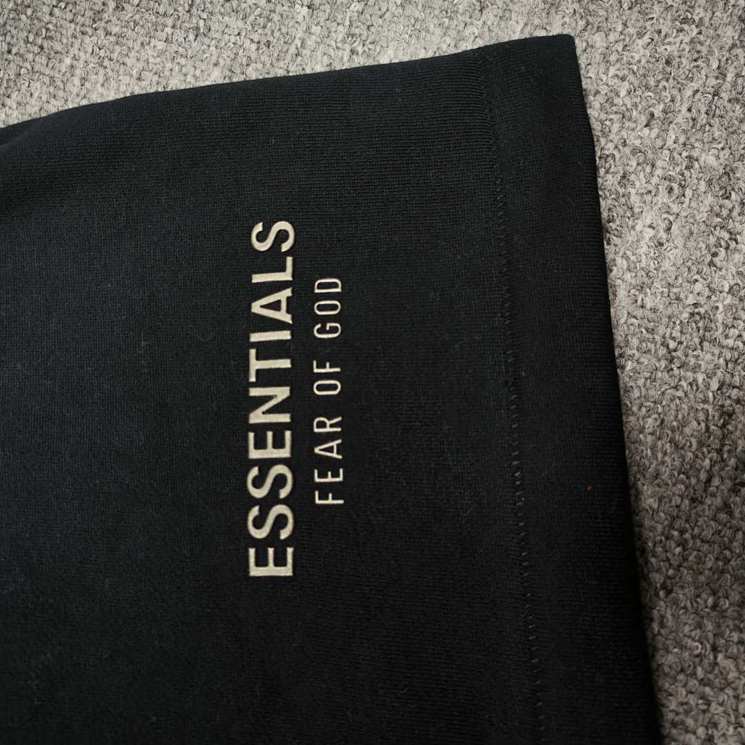 Essentials 148 Ess SS25 Classic Hoodie Label Print Short Silk Silver Gum Black Grey Brown Oatmeal XS-XL - Image 58