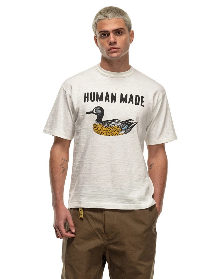 Human Made 118 HUMAN MADE GRAPHIC T-SHIRT Khaki Print Cotton Short Sleeve T : Black White S M L - Image 8