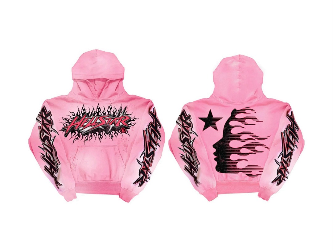 Hellstar 258 Hellstar Studios Brainwashed Hoodie With Brain Water Pink S-M-L-XL - Image 14