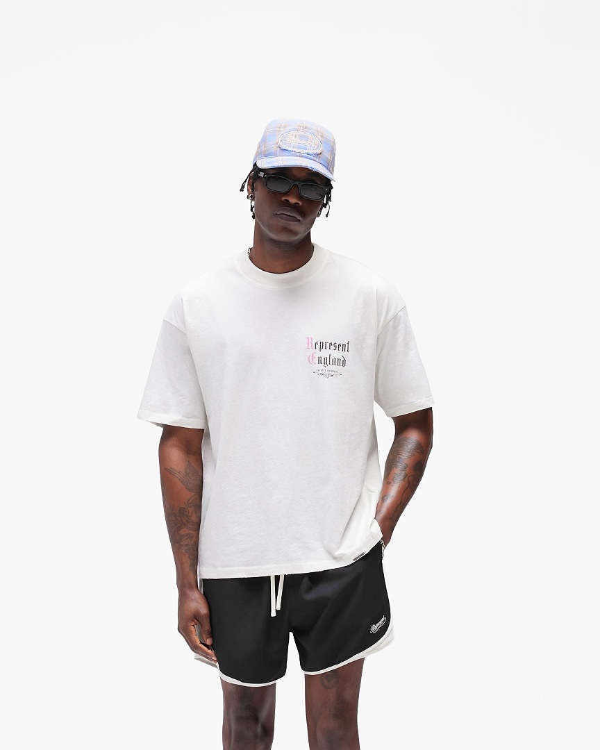 Off-White 128 REPRESENT New High Mens Womens Top Water Wide Short Sleeve T : S M L XL Off (White) - Image 32