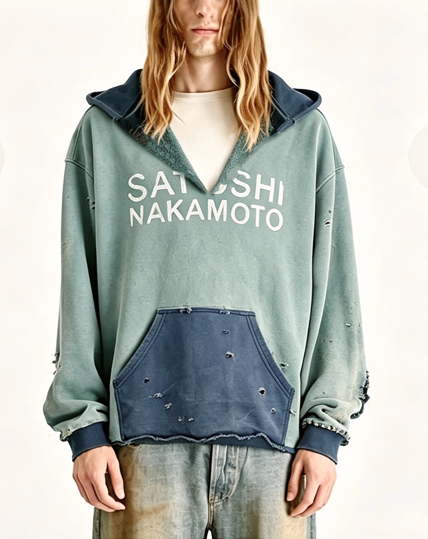 Unbranded 258 SatoshiNakamoto Destructo : Purple Green Washed Black S M L - Image 36