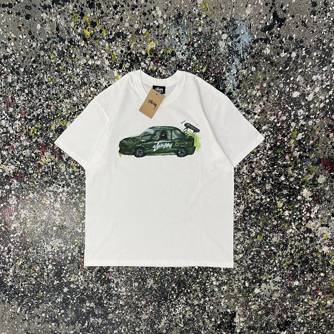 Stussy 108 Stu Print Short Sleeve T : White Black S Ｍ L XL XXL - Image 5