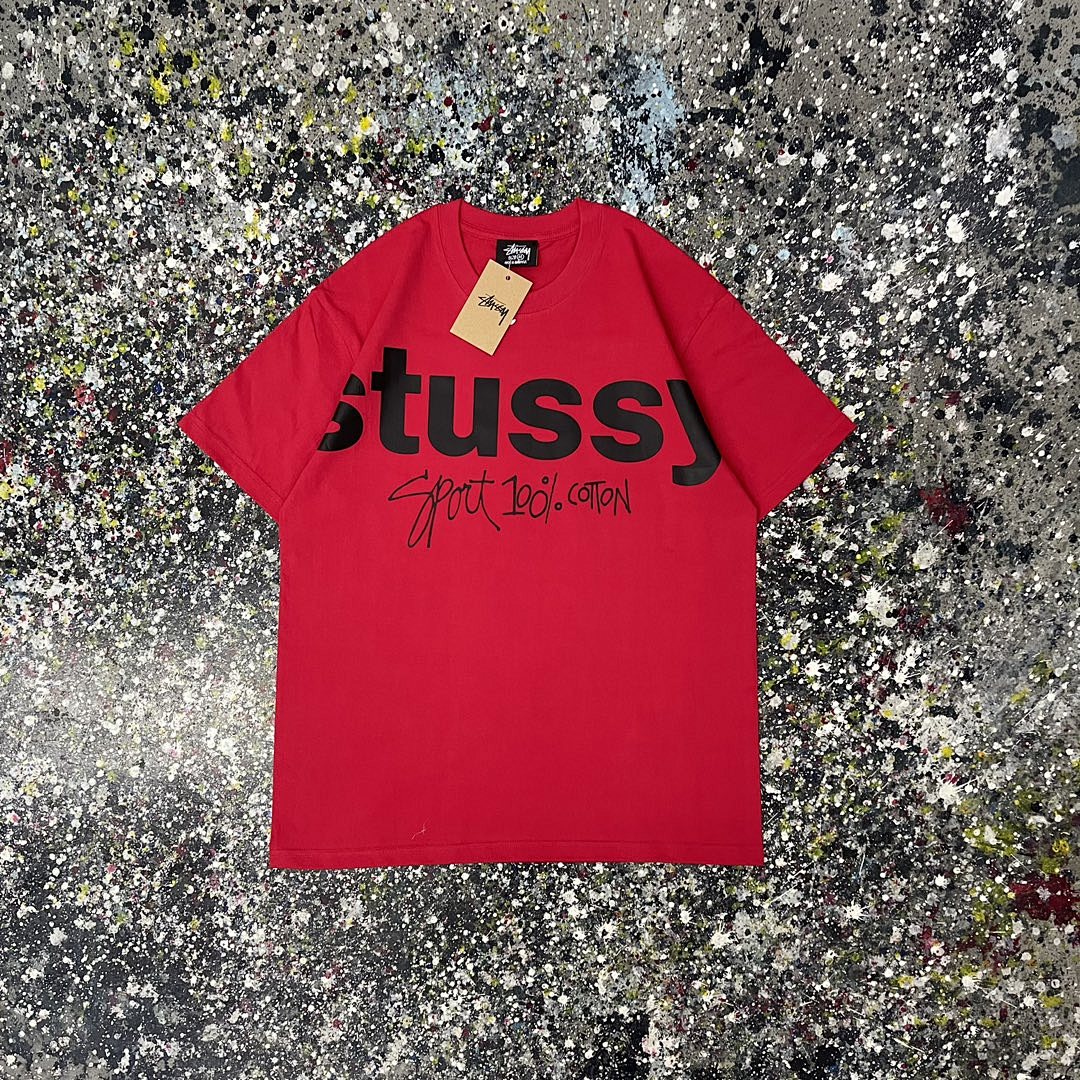 Stussy 108 Stu Big Print Short Sleeve T : White Black Red S Ｍ L XL XXL - Image 5