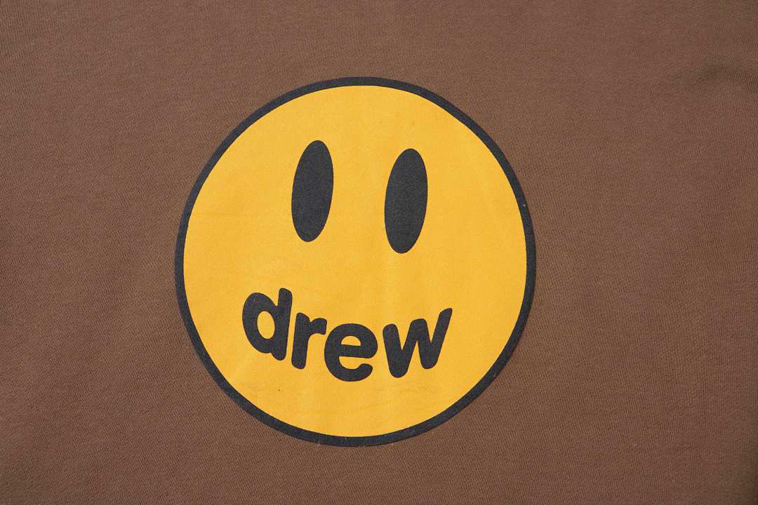 Drew House 228 Drew House SS22 New Mascot Hoodie Print Patchwork Velvet Coffee Brown S M L - Image 7