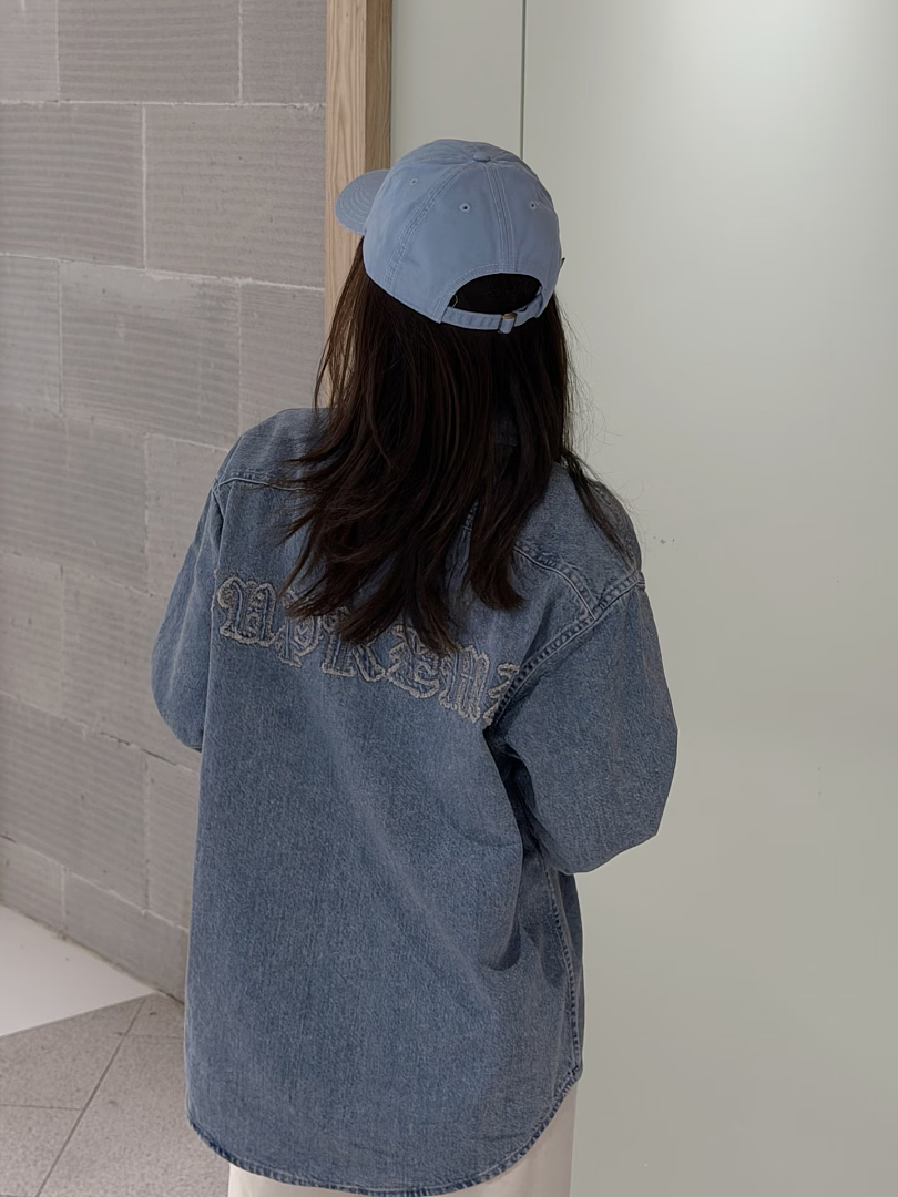 Supreme 358 Appliqué Denim Shirt Blue Black S-XL - Image 19