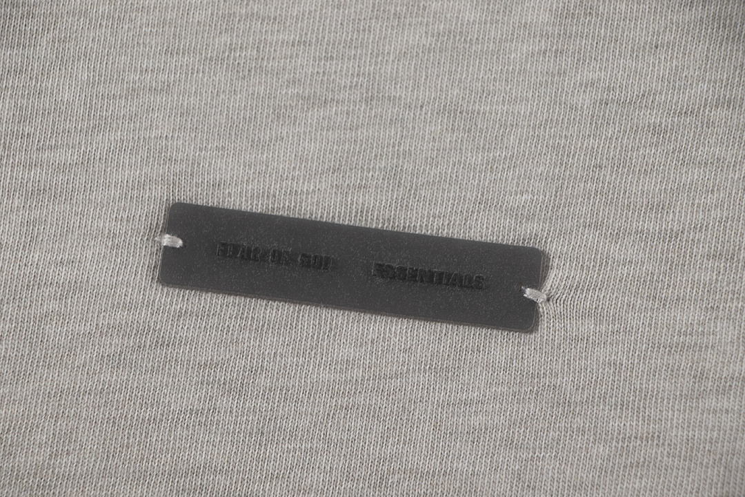 Essentials 118 SS25 Classic Hoodie Label Print Short Sleeve Silk Silver Gum : XS-XL (Grey Brown Oatmeal) - Image 50