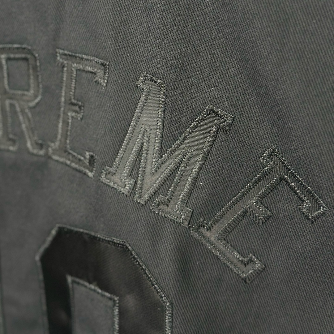 Off-White 268 SS25 40 Acres Twill Baseball Jersey LOGO Short Sleeve Black Off White S-XL - Image 36