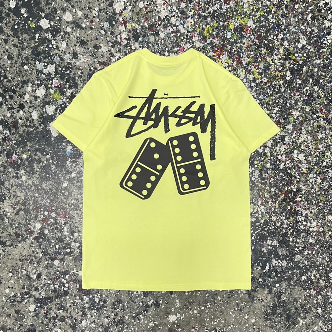 Stussy 108 Stu Short Sleeve Print T : Black White Green Yellow S Ｍ L XL - Image 8