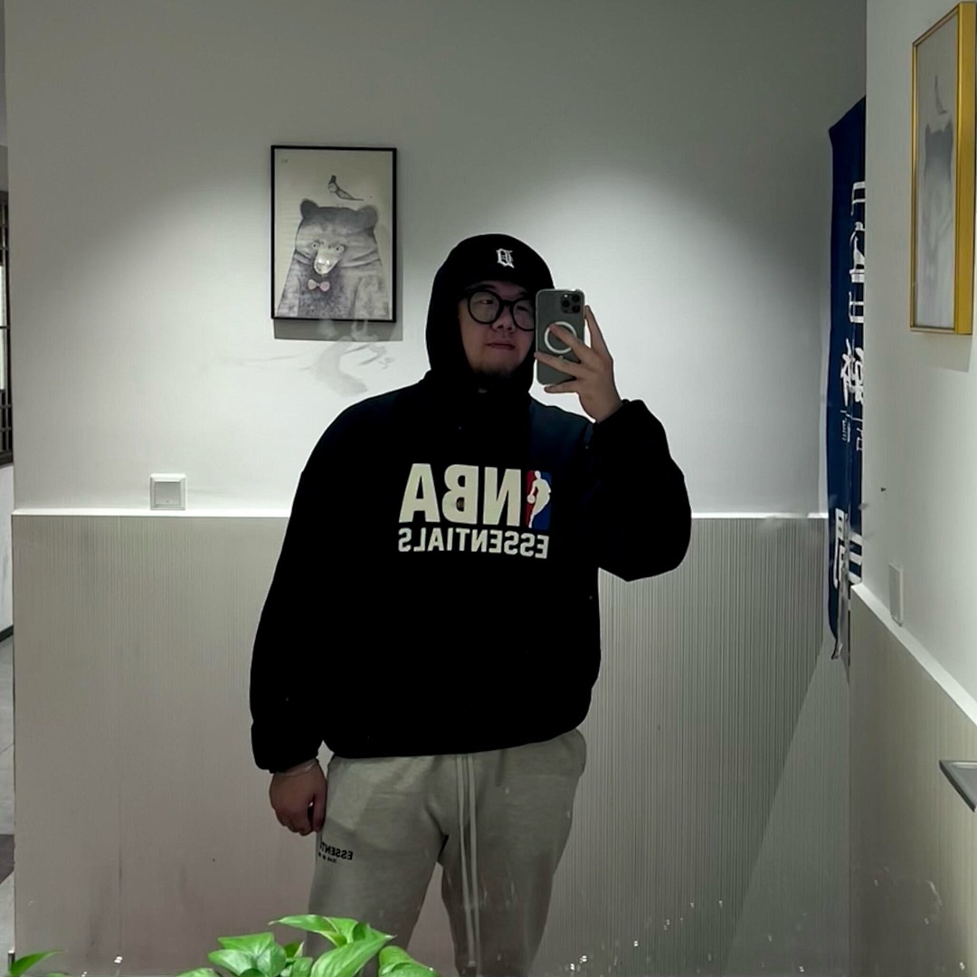 Essentials 238 Ess X Collab FW25 NBA Hoodie Logo Velvet Print Black Light Mist Grey : SM L - Image 16