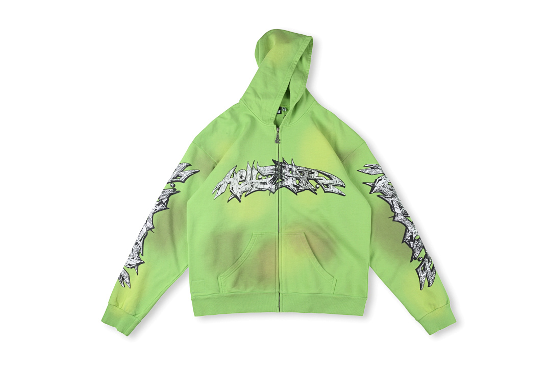 Hellstar 318 Hellstar Studios RECORDS Hoodie Mens Womens Green S-XL