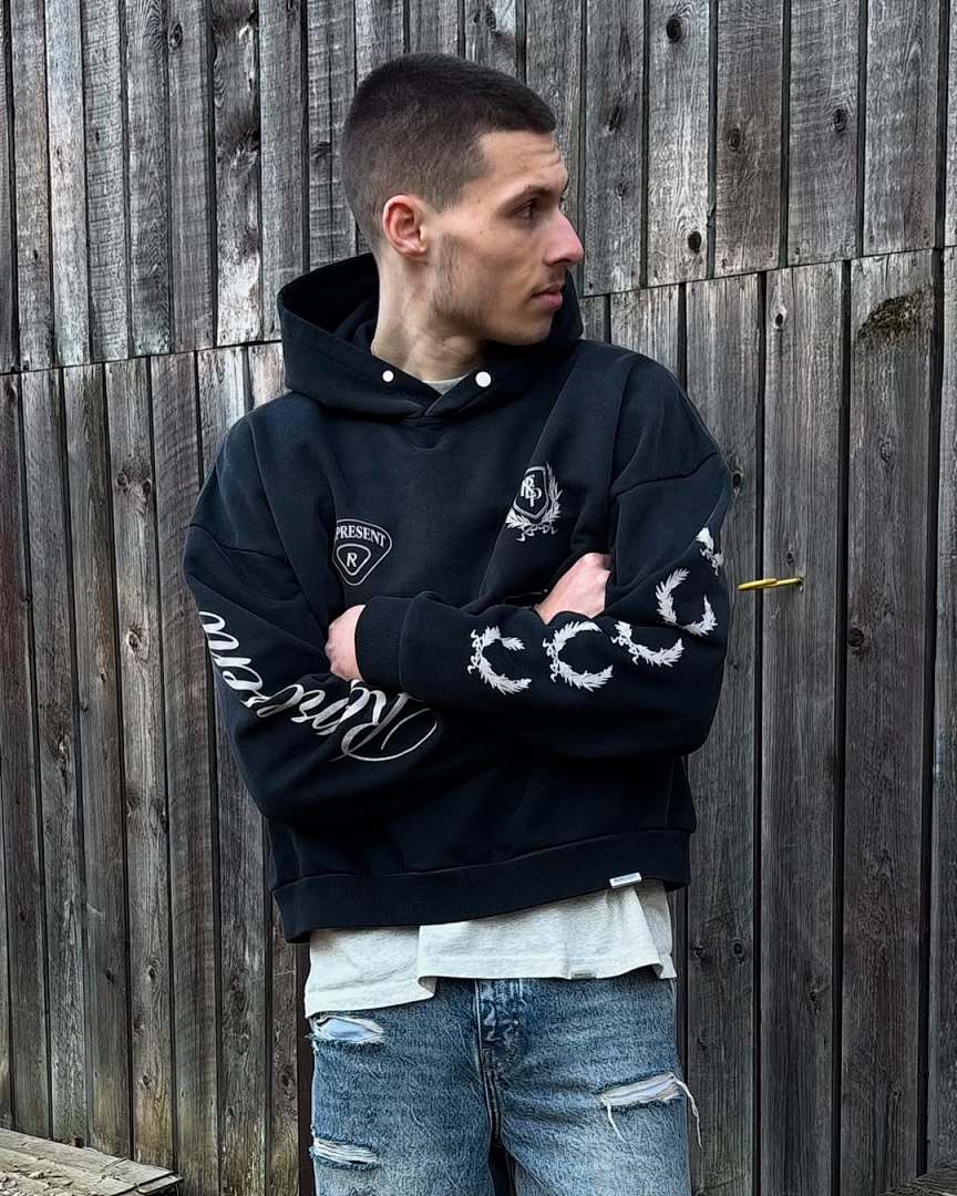 Represent 238 Represent World Championship BOXY Hoodie “ Military ” Print Washed : Black S M L - Image 30