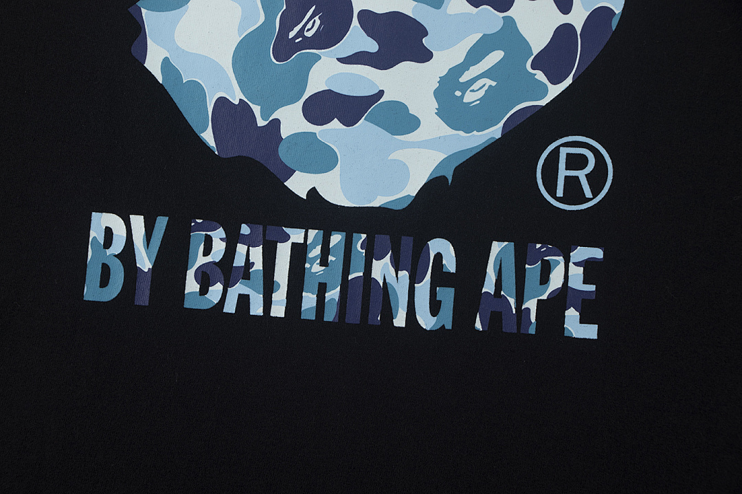 Bape 148 TOP Print Collar Short Sleeve T Black S-XL - Image 7