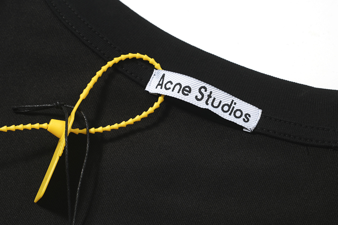 Acne Studios 118 AC Silver Print Short Sleeve T Black White S-XL 8066# - Image 16