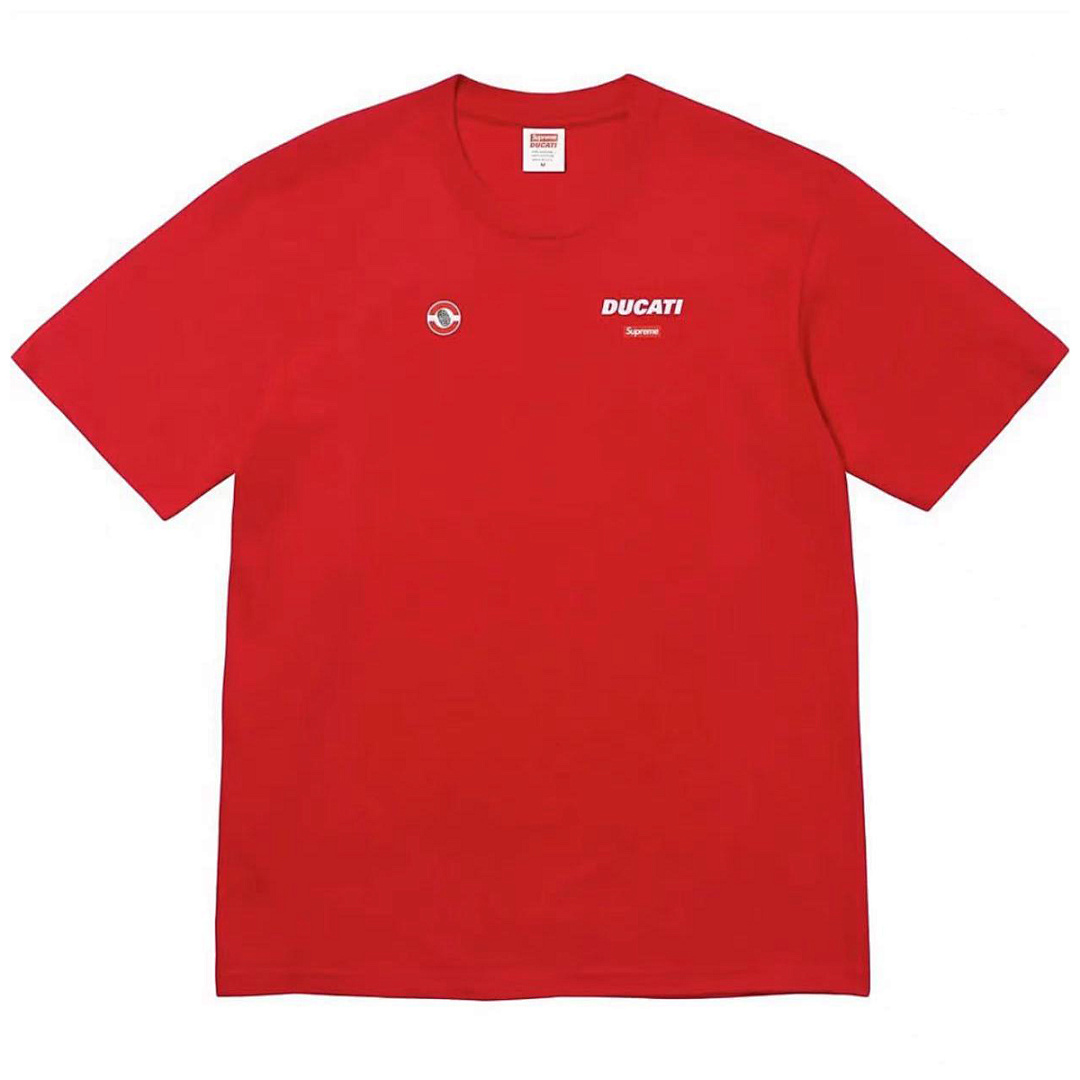 Supreme 118 SUP DUCATI SS24 Khaki Collab Short Sleeve Black White Red S M L - Image 6