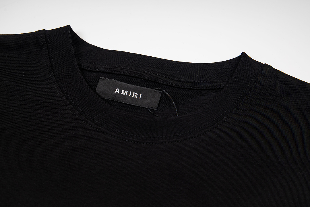 AMIRI 118 26Ss New Logo Print Short Sleeve T Black White S M L XL 9925# - Image 5
