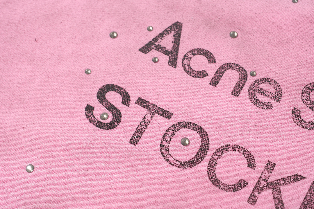 Acne Studios 138 AC Diamond LOGO Print Short Sleeve T White Grey Pink S-XL 8056# - Image 43