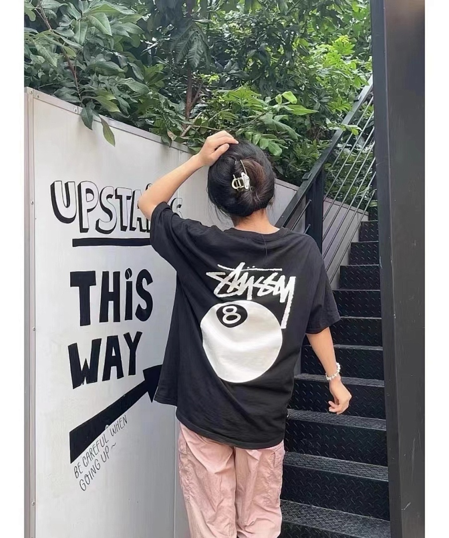 Stussy 98 STU 24SS 8 BALL TEE PIGMENT DYED Black No Print Short Sleeve T : White S M L - Image 6