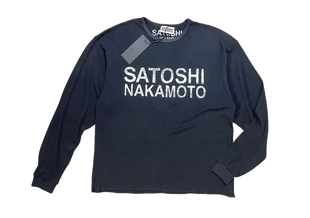 Off-White 148 SATOSHI NAKAMOTO Long Sleeve : Off White Washed Black S M L - Image 5