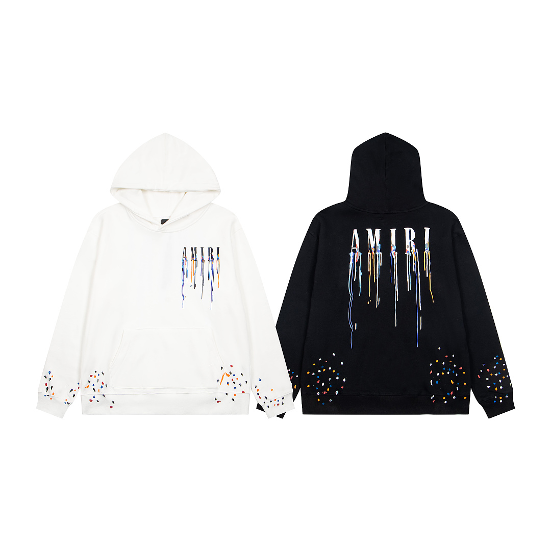 AMIRI 218 Wide Version Model Long Sleeve Black White S M L XL 605#