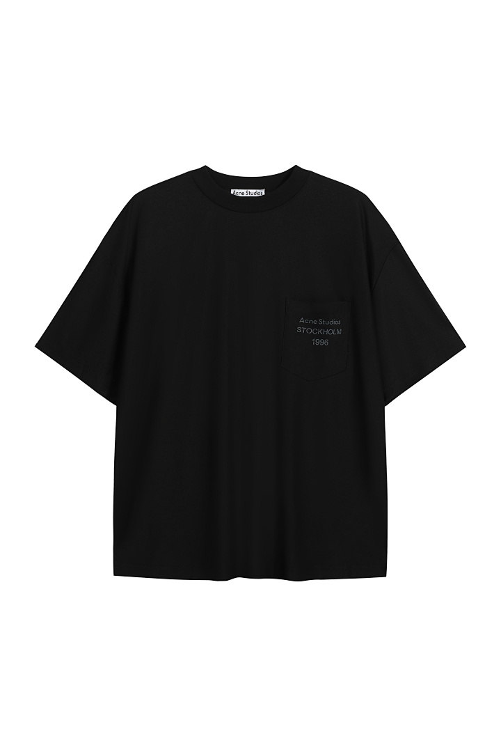 Acne Studios 118 AC LOGO Print Short Sleeve T Black White Brick Red S-XL 8096# - Image 20