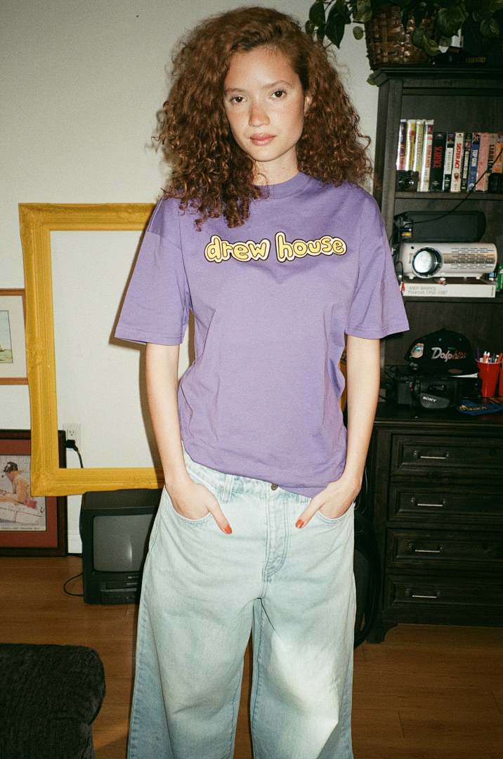 Drew House 98 DREW HOUSE SS TEE VIOLET LOGO Print Short Sleeve T Purple Yellow Black S M L - Image 20