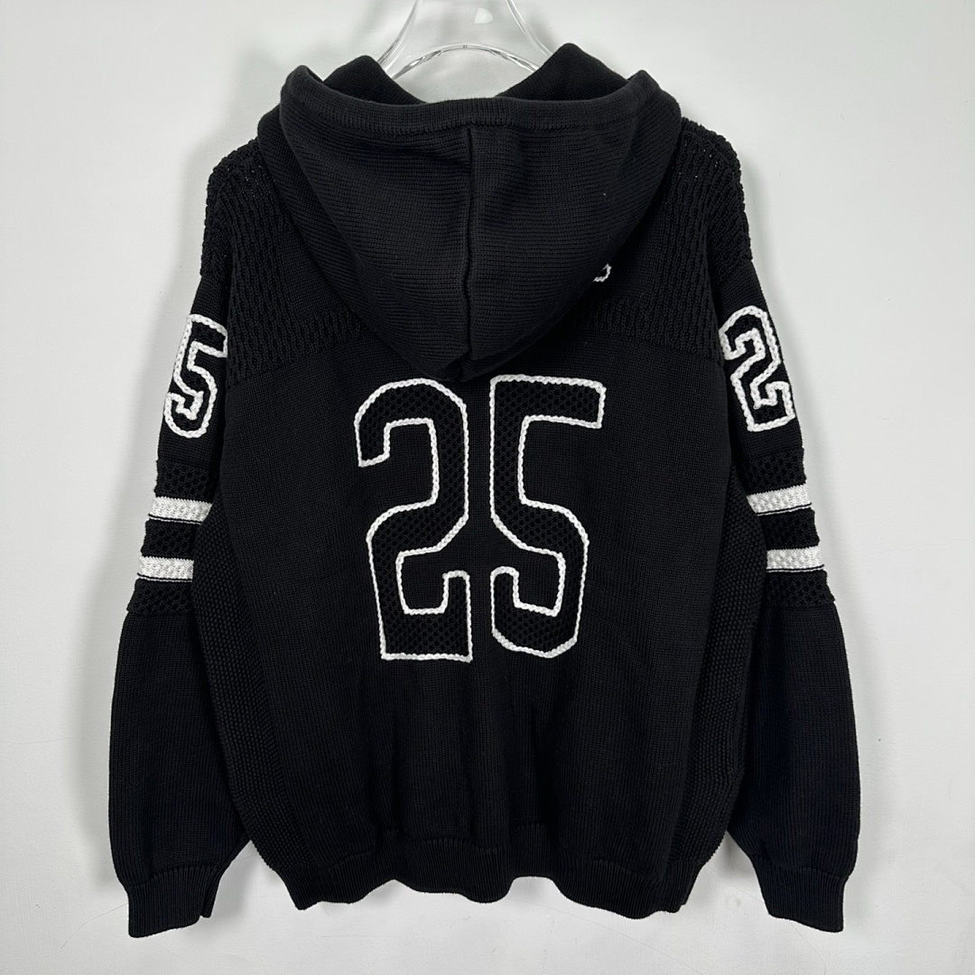 Supreme 538 SS25 FOOTBALL HOOD SWEATER Fleece Black White Blue S-XL - Image 31