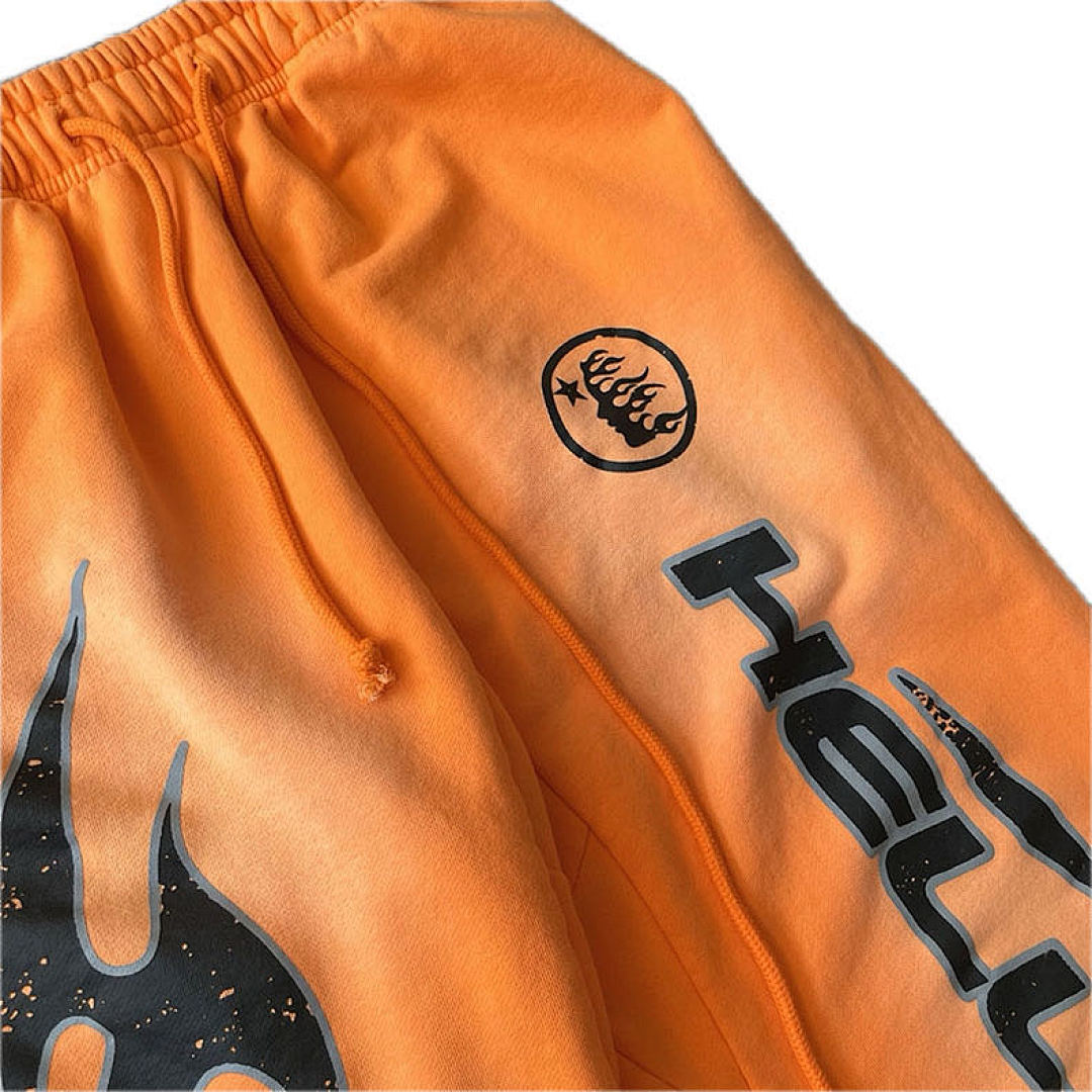 Hellstar 238 Hellstar Studios Fire Orange Hoodie Pants Water Long S-M-L-XL - Image 5