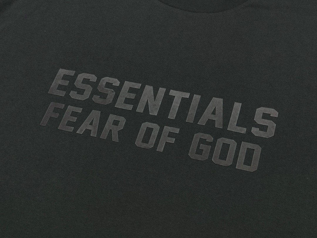 Essentials 118 Ess Double Velvet Solid Cotton Short Sleeve T Coffee Grey Black White Smoke Red XS-XL - Image 8