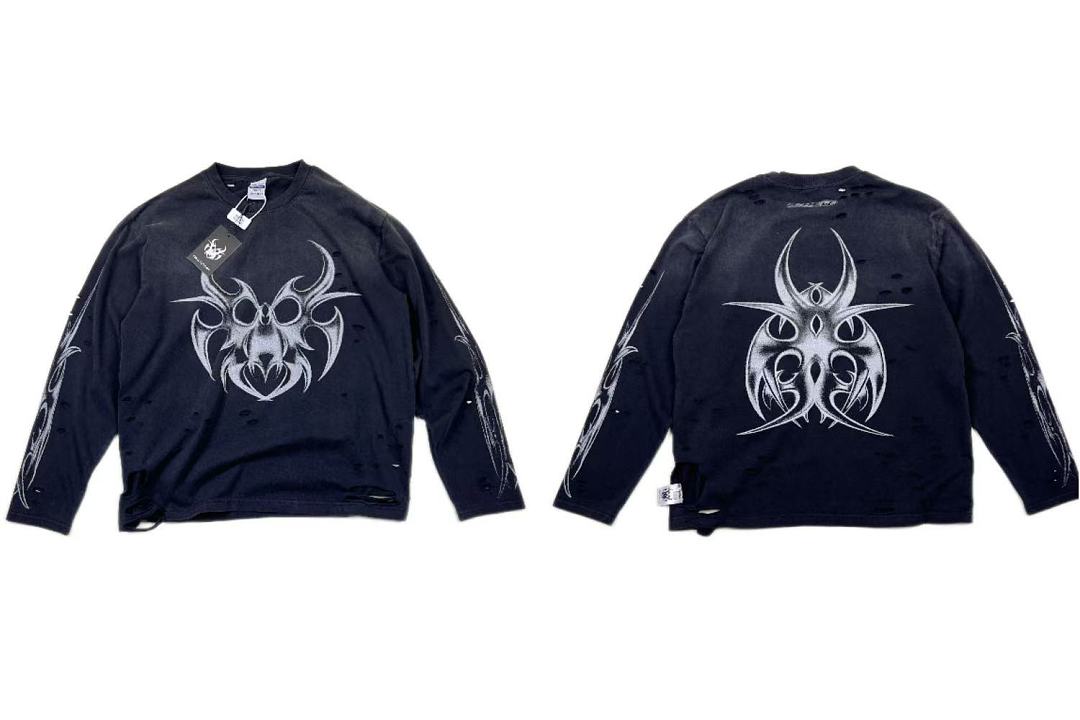 Chanel 168 CHEW FOREVER｜ Long Sleeve : Water Black S M L - Image 3