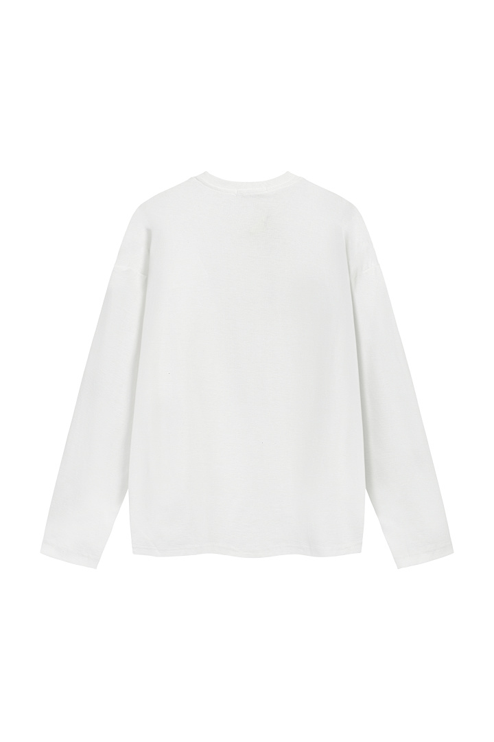 Acne Studios 128 AC LOGO Print Long Sleeve T Black White S-XL 8296# - Image 4