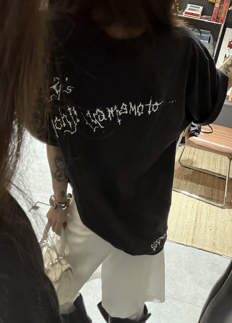 Supreme 128 Mountain Y'S THINKER TEE Print T Black White S-XL - Image 28