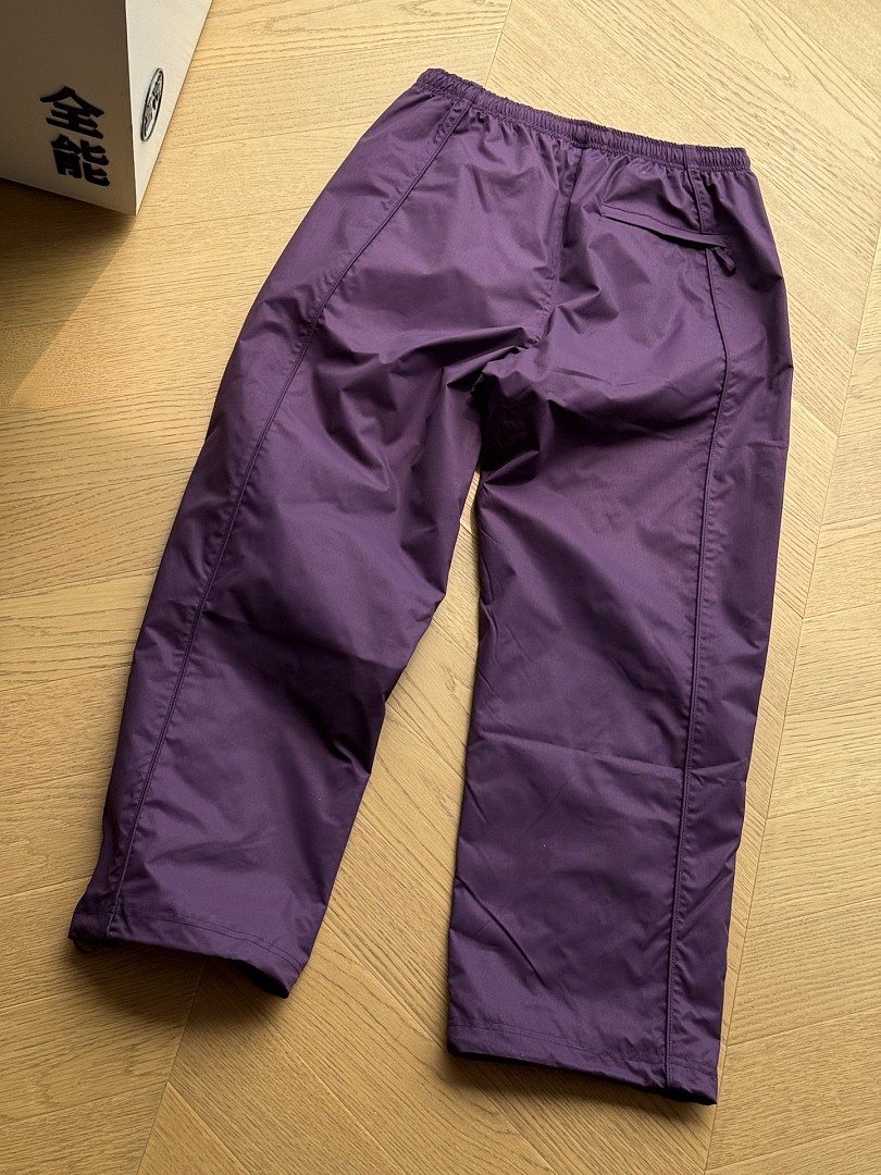 Balenciaga 368 SS26 WEEK1 Cotton Ripstop Track Pant Wide Black Camo Purple Off White S~XL - Image 43