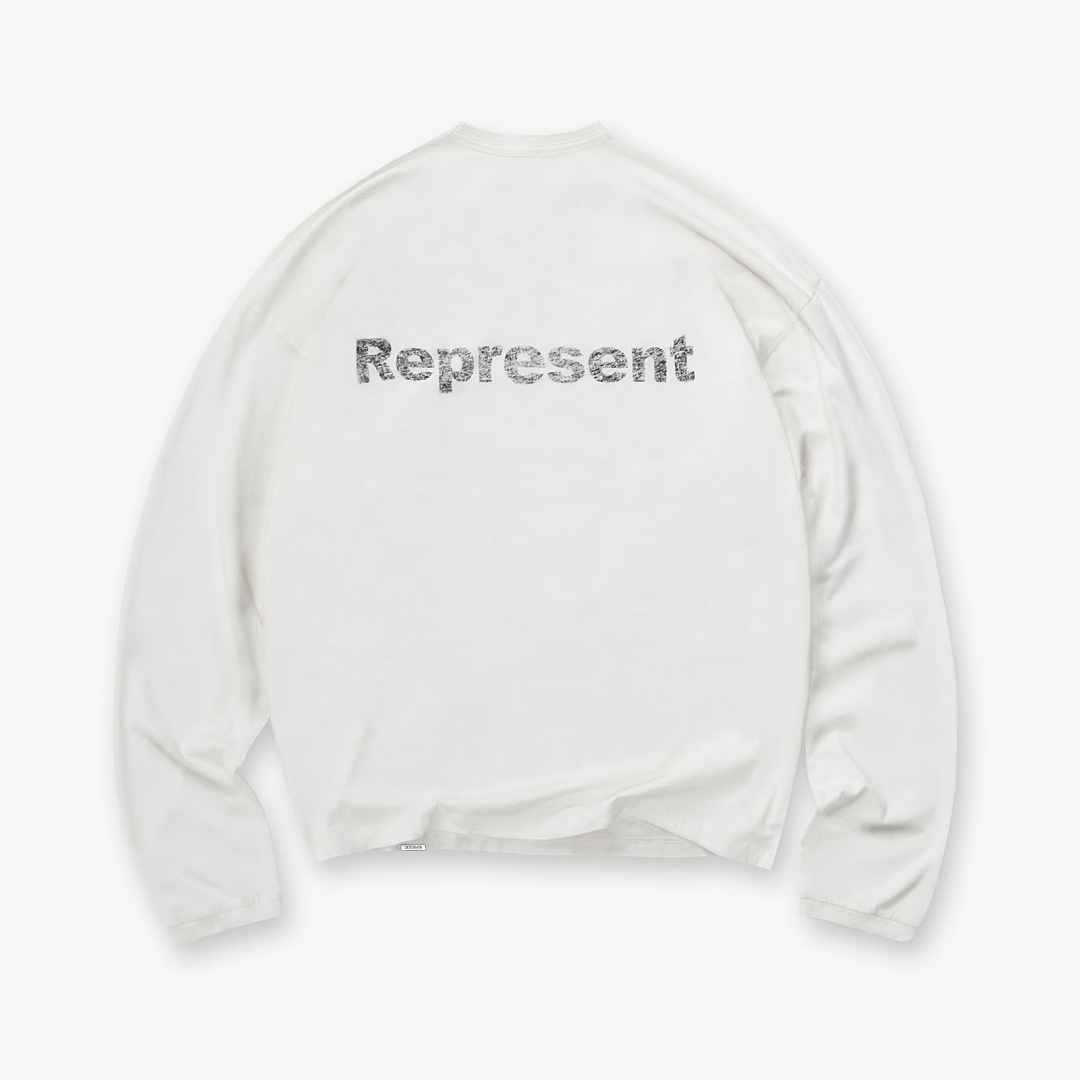 Represent 138 Represent High Long Sleeve : White S M L
