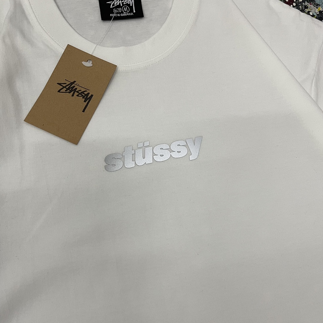 Stussy 108 Stu Light Print Short Sleeve T : Black White S Ｍ L XL XXL - Image 6