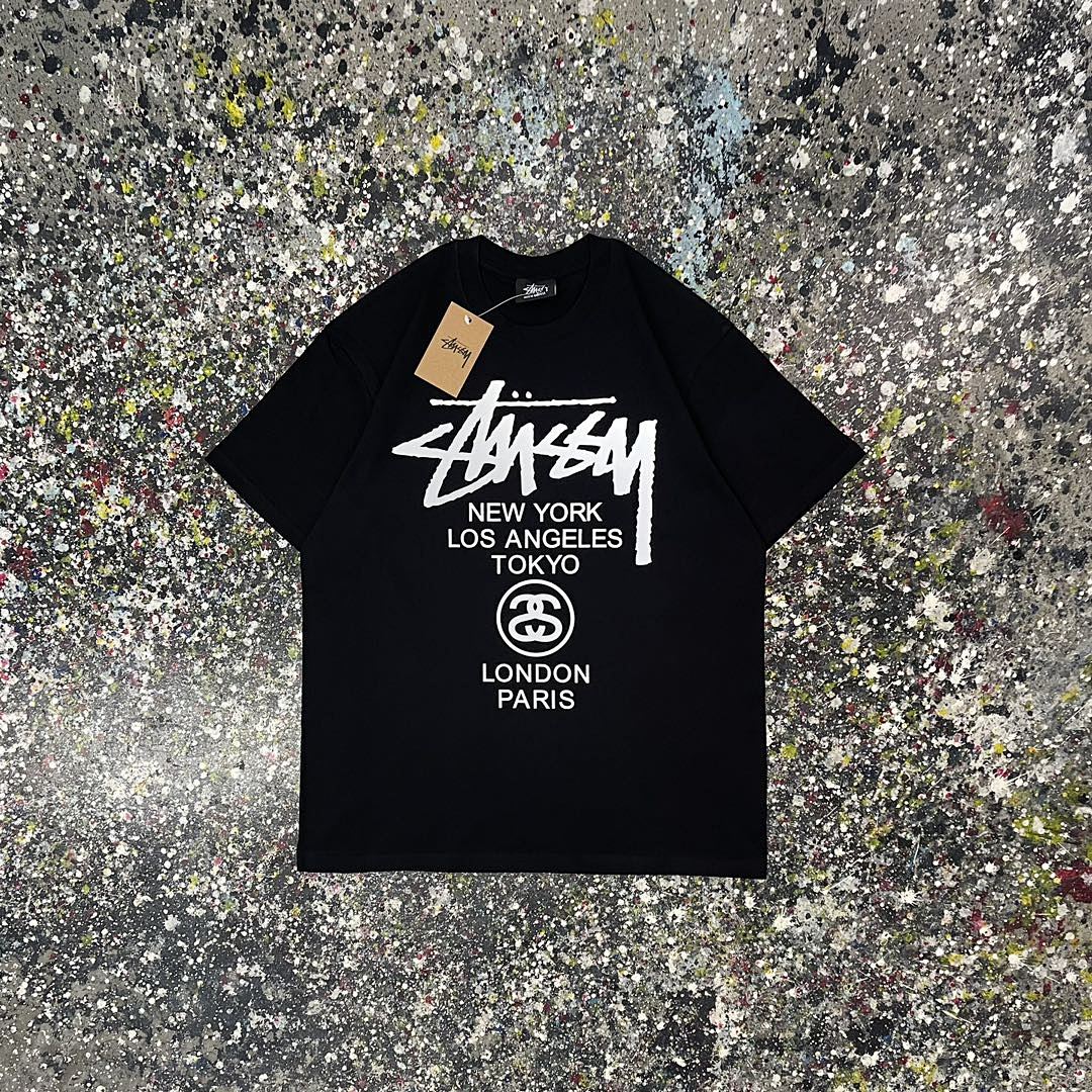 Stussy 108 Stu Light Print Short Sleeve T : Black White Grey Green S Ｍ L XL XXL - Image 4