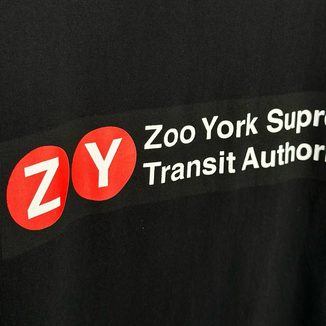 Off-White 128 ZOO YORK TRANSIT TEE T Short Sleeve Black Off White S-XL - Image 9