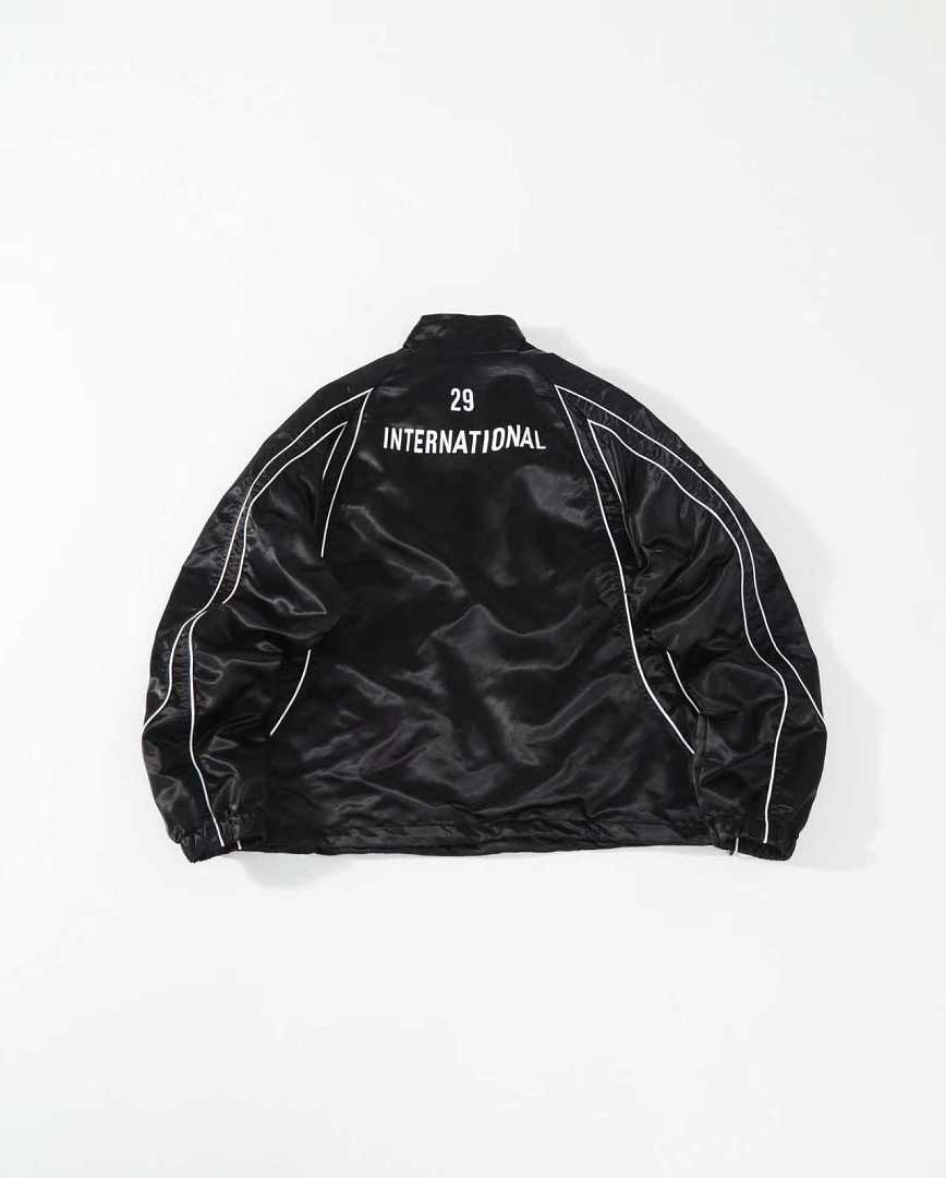 Supreme 398 SS25 Satin Piping Pullover LOGO Top Surface Embroidered Half : Black Ice Blue S-XL - Image 4