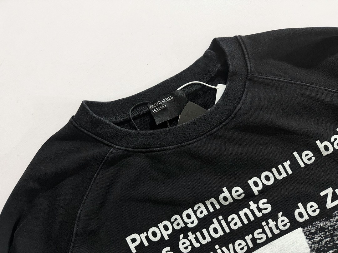 Enfants Riches Deprimes 198 Enfants Riches Deprimes ERD University Of Zurich Sleeve Collar : S M L XL (Washed Black) - Image 6