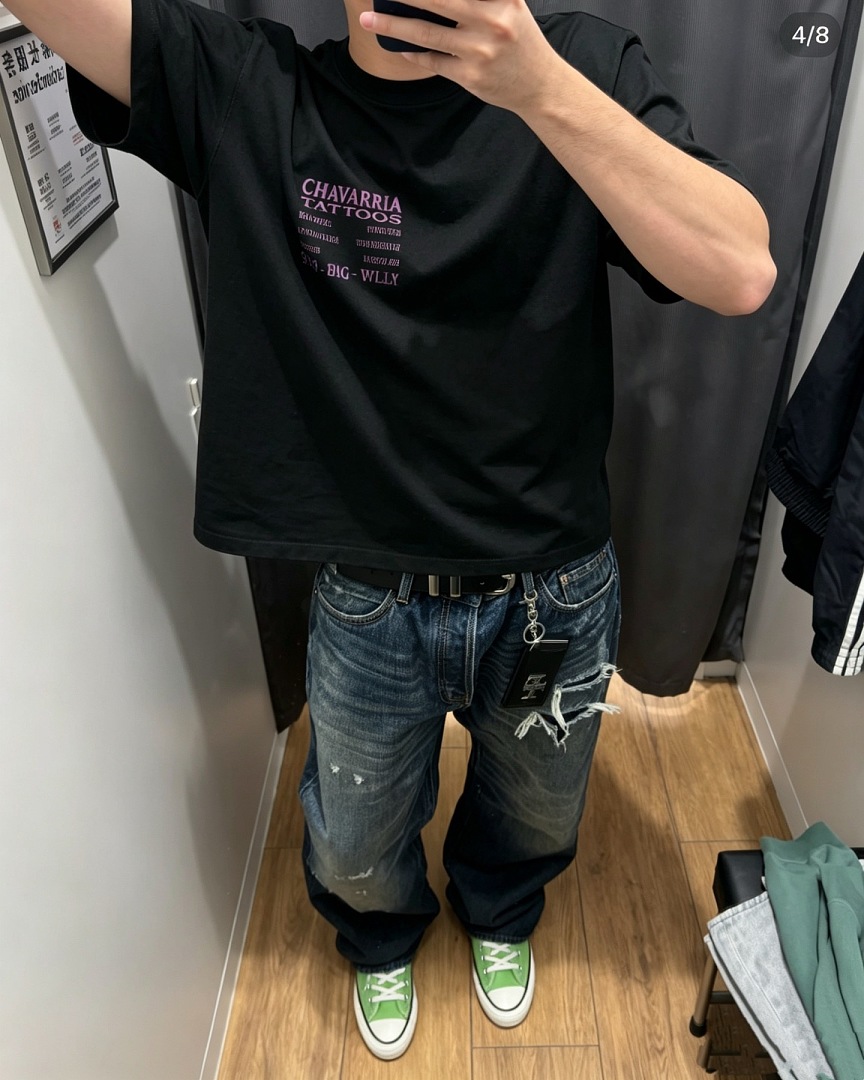 Chanel 148 WillyChavarria High Mens Womens Wide Washed Short Sleeve : S M L XL Water Black Willy - Image 14