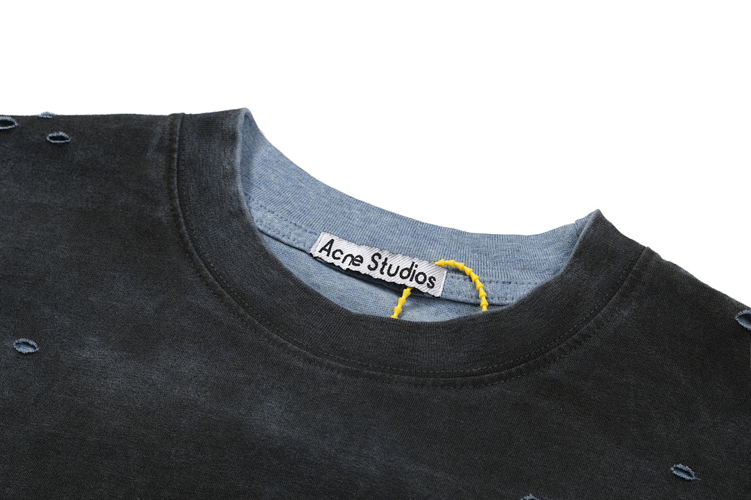 Acne Studios 198 AC Buckle LOGO Long Sleeve T Floral Blue S-XL 8211# - Image 4