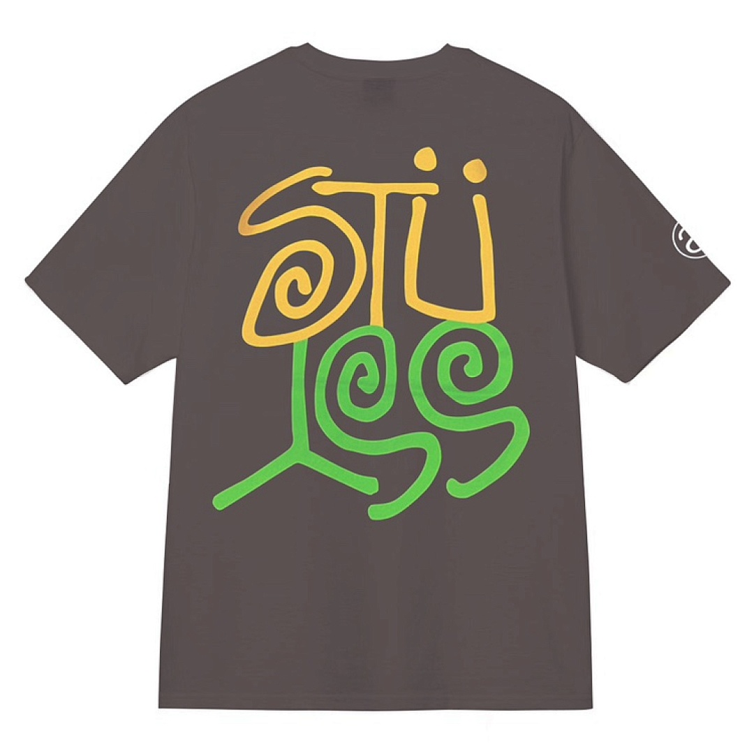 Stussy 108 Stu Grass Print Short Sleeve T : Black White Grey S Ｍ L XL - Image 7