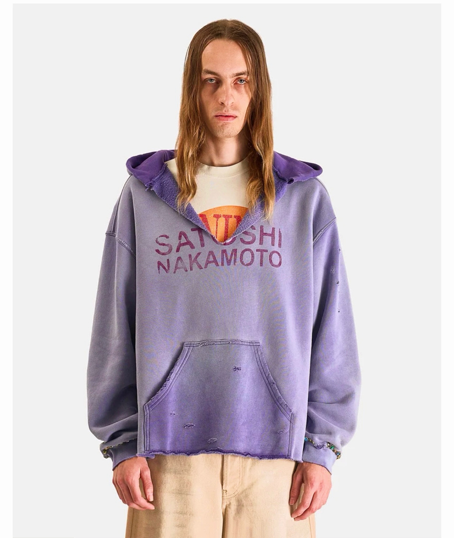 Unbranded 258 SatoshiNakamoto Destructo : Purple Green Washed Black S M L - Image 40