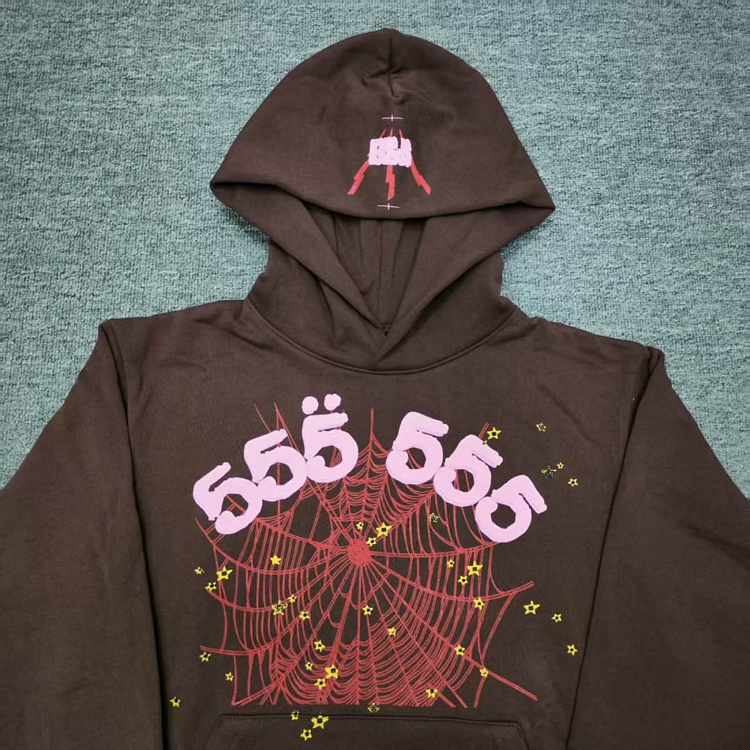Sp5der HOODIE Brown Angel 555 Mens Womens Top : S-XXL - Image 12