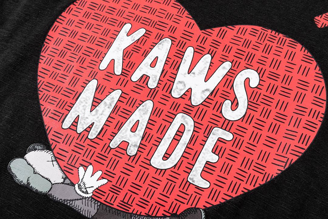 Human Made 138 HUMAN MADE × KAWS Collab SS26 Limited Exclusive Collar Short Sleeve T : Black White S M L - Image 9